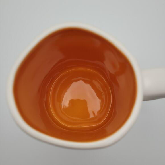 Rae Dunn STUFFED by Magenta #192 Orange Inside White Coffee Tea Mug Black Letter - Picture 6 of 7